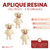 Aplique de Resina Oso Teddy x 10 unidades en internet