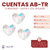 Imagen de Cuentas AB-TR Corazones 19mm x Bolson 500gr - 250 unidades