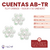 Cuentas AB-TR Flor Grande 34mm x Bolson 500gr - 90 unidades