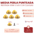 Media Perla Punteada Redonda 10mm x50u con Clavijas - comprar online