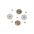 Flor con Perla central x50 u con clavijas 15mm Plata - comprar online