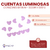 Cuentas Luminosas Corazones 8x10mm x Bolson 500gr 1300u en internet