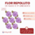 Flor Repollito de Raso con hojita x 12 unidades
