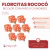 Florcitas Rococo Bicolor con Raso x 12 unidades - tienda online