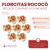 Imagen de Florcitas Rococo Bicolor con Raso x 12 unidades
