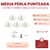 Media Perla Punteada Conica 10mm x50u con Clavijas - comprar online