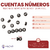 Imagen de Cuentas Numeros Redondos 6mm 160u x25gr