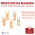 Broches de Madera Extra Mini 2,5cm Natural x 3000 unidades - CandyCraft Souvenirs en Once