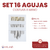 Set Agujas para Coser a Mano x 16 Facil Enhebrado - comprar online