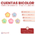 Cuentas Bicolor Estrella Redondeada 17mm x 10 unidades - comprar online
