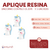 Aplique de Resina - AI - Unicornio Pelo Celeste x 5 unidades - comprar online