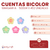 Cuentas Bicolor Margaritas 16mm x Bolson 500gr - 452u en internet