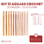 Set 12 Agujas Tejido Crochet de Madera en internet