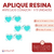 Aplique de Resina - TQ - Anteojos Corazon x 5 unidades - comprar online