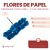 Flores de Papel Medianas con Cabo x 144 unidades - CandyCraft