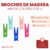 Broches de Madera Mini de Colores x 50 unidades - CandyCraft Souvenirs en Once