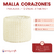 Malla de Corazones Perlados 12 lineas x Metro - comprar online