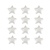 Cuenta Metalizada Estrella Plateada 8mm x Bolson 500gr - 5400u