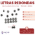 Letras Redondas 6mm Metalizadas x Bolson 500gr 3800u - comprar online