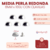 Media Perla Redonda 6mm DOR-PLAT x100u con Clavijas - CandyCraft Souvenirs en Once