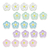 Cuentas Traslucidas Florcitas 19mm x 5 unidades