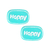 Aplique de Resina - TQ - Happy x 5 unidades