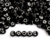 Cuentas Simbolos 6mm Negro Dibujo Blanco x Bolson 500gr 3800 unidades