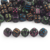 Cuentas Deportivas Dados 7mm Negro con Fluo x Bolson 500gr 1000 unidades