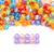 Letras Redondas 6mm Transparente Multicolor Bolson 500gr 4400 unidades