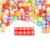 Letras Cubo 6x6mm Transparente Multicolor Bolson 500gr 3000 unidades