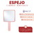 Espejo Cuadrado 9cm x 15,5cm - CandyCraft Souvenirs en Once