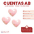 Cuentas AB Corazones 19mm x 5 unidades - tienda online