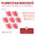Florcitas Rococo Bicolor con Raso x 12 unidades - comprar online