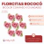 Florcitas Rococo Bicolor con Raso x 12 unidades - CandyCraft