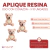 Aplique de Resina Oso con Corazon x 10 unidades - tienda online