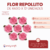 Flor Repollito de Raso con hojita x 12 unidades - comprar online