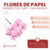 Flores de Papel Grandes con Cabo x 144 unidades - CandyCraft Souvenirs en Once