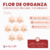 Flor de Organza con Rococo central sin cabo x 12 unidades en internet