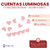 Cuentas Luminosas Corazones 8x10mm x Bolson 500gr 1300u - tienda online