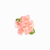 Flor Repollito de Raso con hojita x 12 unidades - CandyCraft Souvenirs en Once