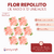 Flor Repollito de Raso con hojita x 12 unidades - CandyCraft Souvenirs en Once