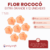 Florcitas Rococo Extra Grandes sin cabo x 12 unidades - tienda online