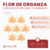 Flor de Organza con Rococo central sin cabo x 12 unidades - CandyCraft Souvenirs en Once