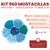 Kit 950 Mostacillas 4mm + Tanza Elastica - Forma Flor