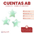 Cuentas AB Estrellas 20mm x 5 unidades
