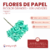 Flores de Papel Bicolor con cabo Grandes x 36 unidades - CandyCraft Souvenirs en Once