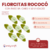 Florcitas Rococo Con raso sin cabo x 50 unidades