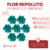 Flor Repollito de Raso con hojita x 12 unidades en internet