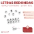 Letras Redondas 6mm Blanco Letra Negra 160u x25gr - comprar online