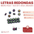 Letras Redondas 6mm Negro Fluo x Bolson 500gr 3800 unidades - comprar online